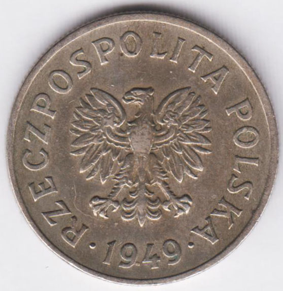 Польша 50 грошей 1949 медь-никель