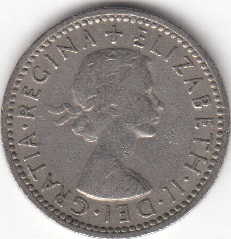 Великобритания 6 пенсов 1955