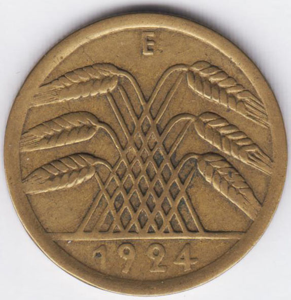 Германия 50 рентенпфеннигов 1924 E