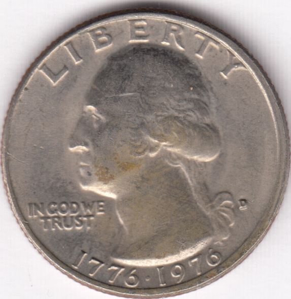 США 25 центов (квотер) 1976 200 лет независимости США D