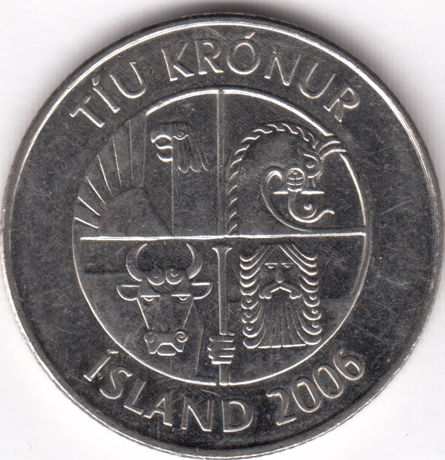 Исландия 10 крон 2006