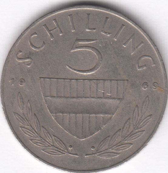 Австрия 5 шиллингов 1969
