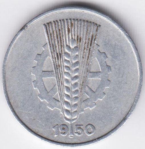 Германия ГДР 10 пфеннигов 1950 А