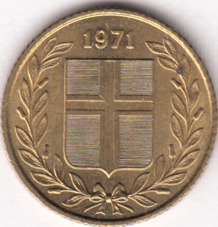 Исландия 50 эре 1971