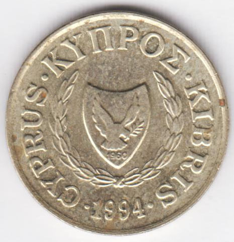 Кипр 2 цента 1994