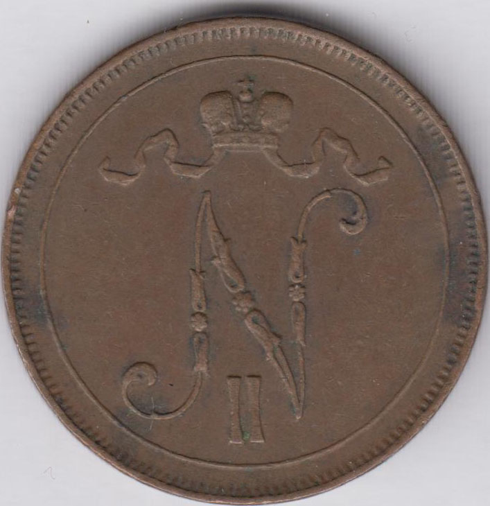 Русская Финляндия 10 пенни 1914