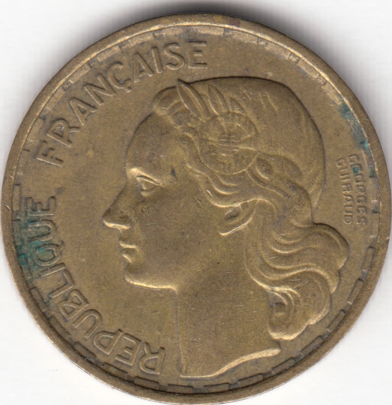 Франция 20 франков 1950 Georges Guiraud