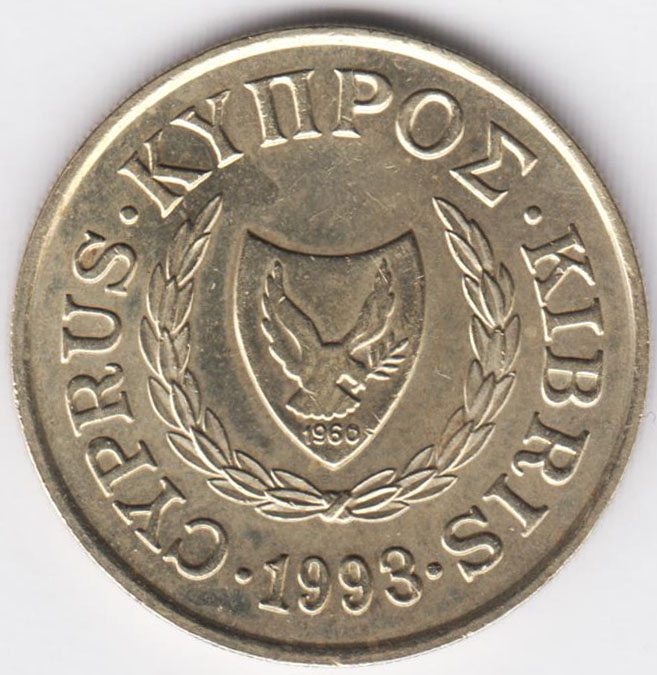 Кипр 20 центов 1993