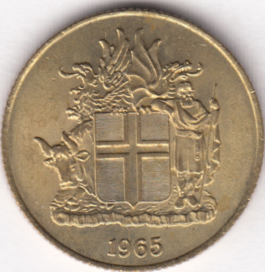 Исландия 1 крона 1965