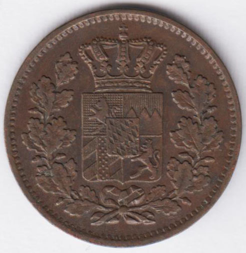 Бавария 2 пфеннинга 1870