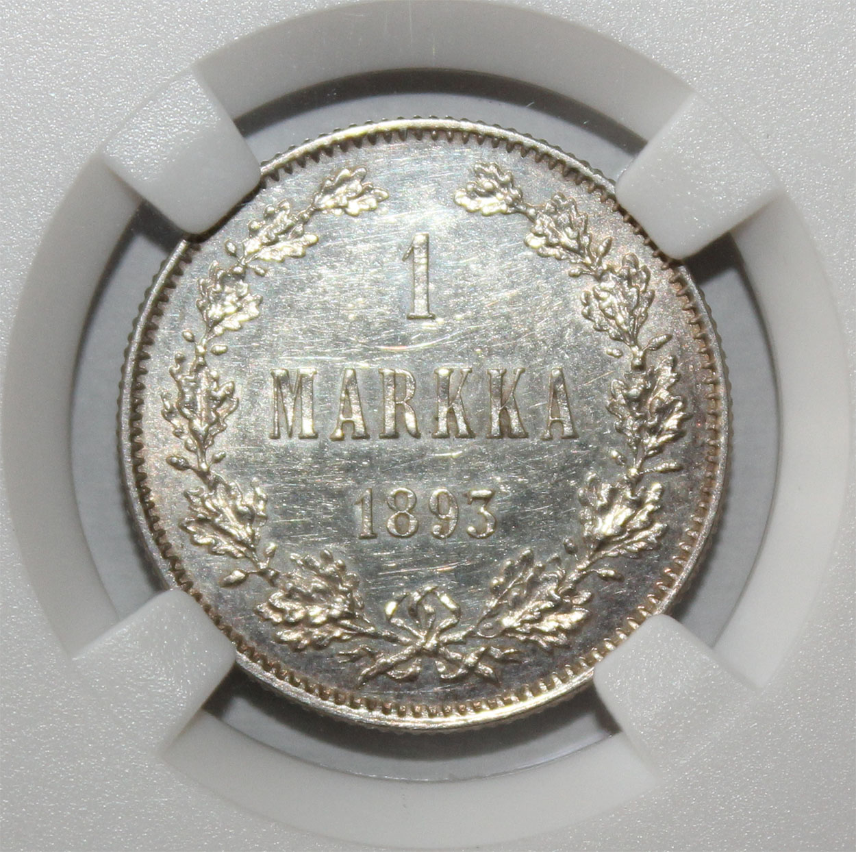 Русская Финляндия 1 марка 1893, в слабе ННР