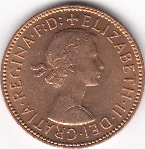 Великобритания 1/2 пенни 1967