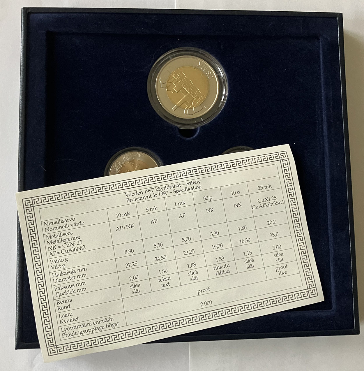 Финляндия официальный набор монет 1997 года PROOF