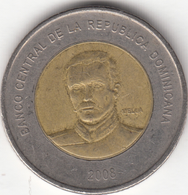 Доминиканская республика 10 песо 2008