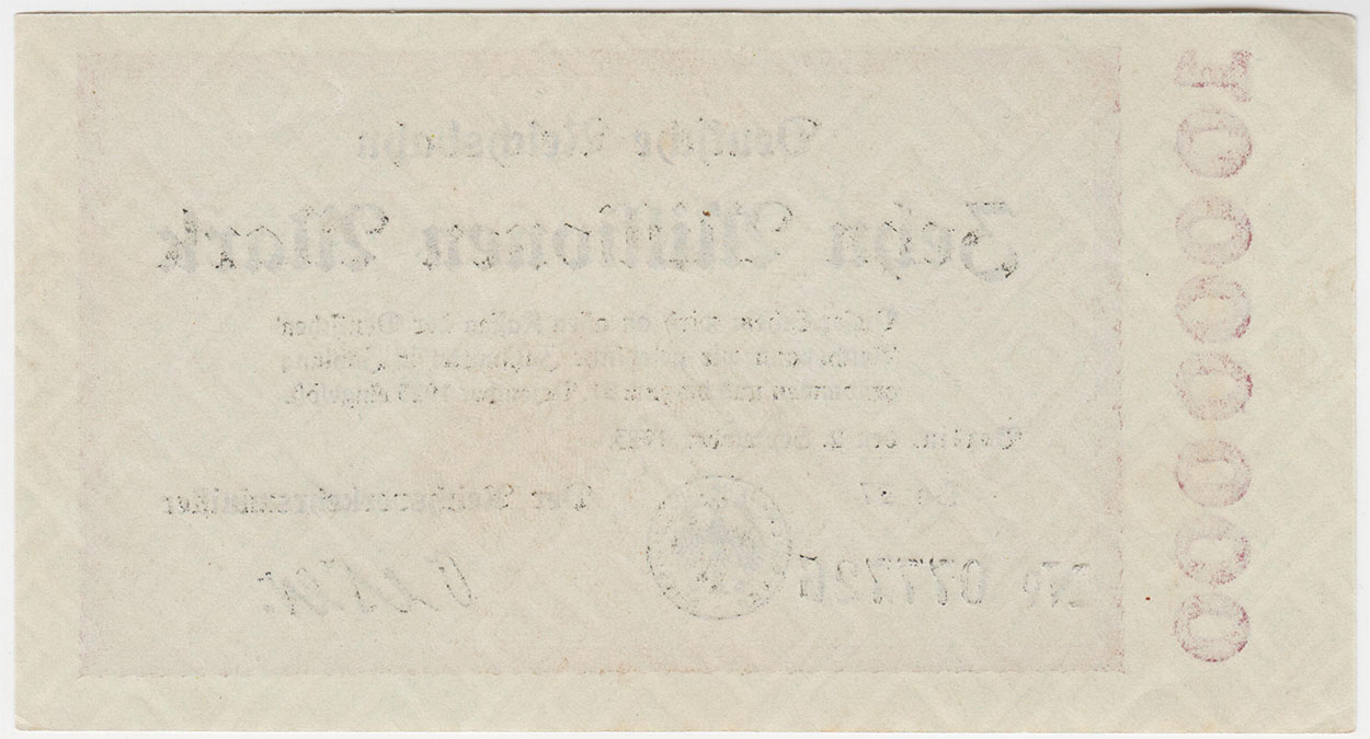 Германия Немецкие железные дороги 10 000 000 (10 миллионов) марок 1923, Берлин