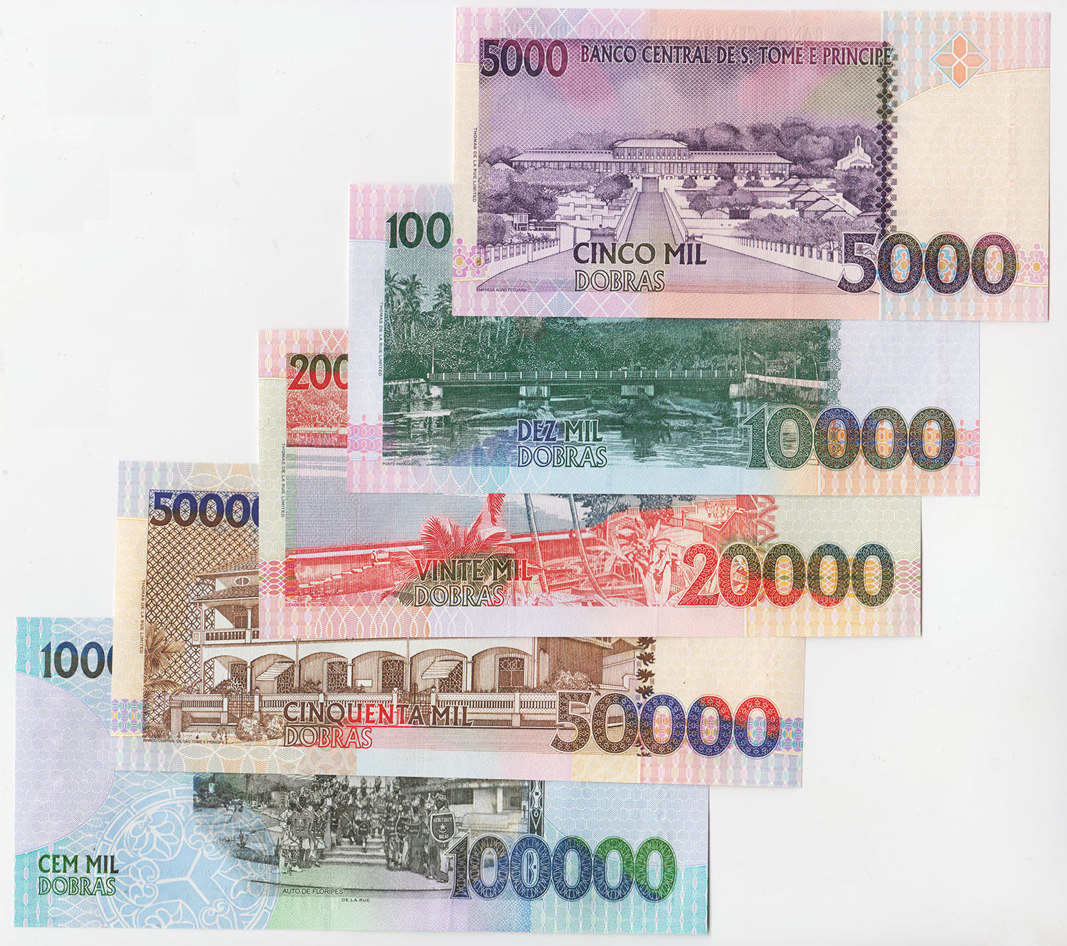 Сан-Томе и Принсипи 5000, 10000, 20000, 50000, 100000 добрас 1996-2013*