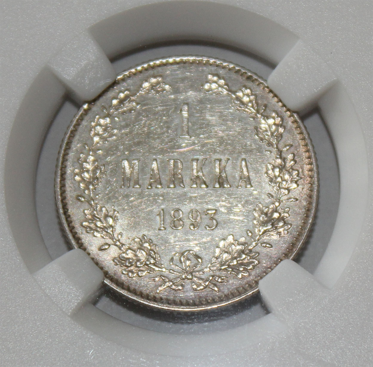 Русская Финляндия 1 марка 1893, в слабе ННР